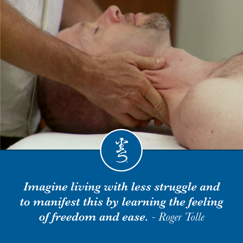 Trager neck pain relief hold