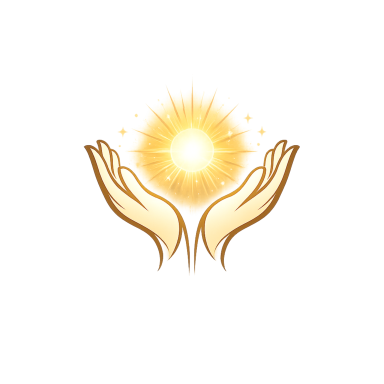 Reiki Energy Healing demonstrated by light created with two hands